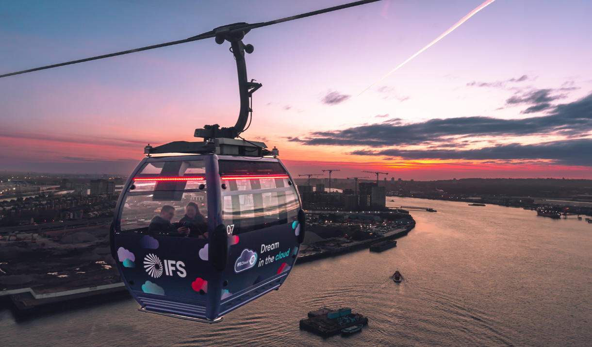 IFS Cloud Cable Car at Sunset